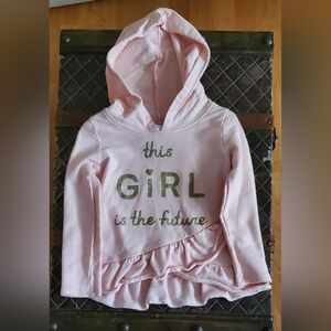 Carters Pink "This girl is the future" Hood sweater